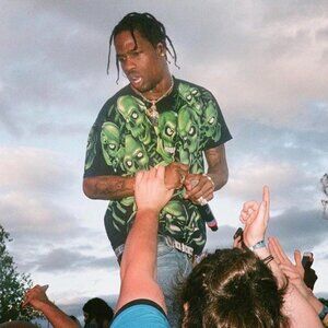 Green skull vintage, travis scott, juicy j, supreme tee, size xl, streetwear